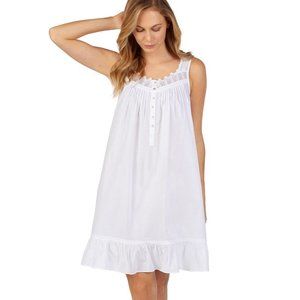 Eileen West Short Chemise Nightgown White Small